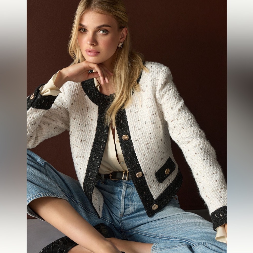 Walter baker cropped tweed jacket